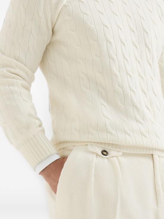 26FW 브루넬로 쿠치넬리 스웨터 M22707200 CO312 WHITE - BRUNELLO CUCINELLI
