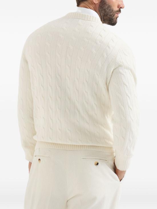 26FW 브루넬로 쿠치넬리 스웨터 M22707200 CO312 WHITE - BRUNELLO CUCINELLI
