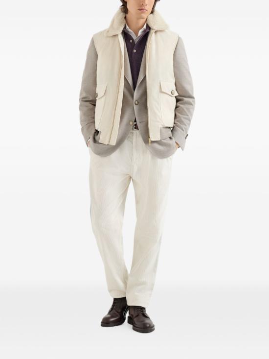 26FW 브루넬로 쿠치넬리 스트레이트 팬츠 M280NS1050 C6007 WHITE - BRUNELLO CUCINELLI