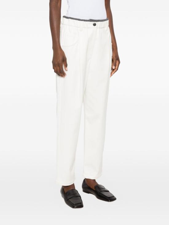 26FW 브루넬로 쿠치넬리 스트레이트 팬츠 MA126P9330 C1542 WHITE - BRUNELLO CUCINELLI