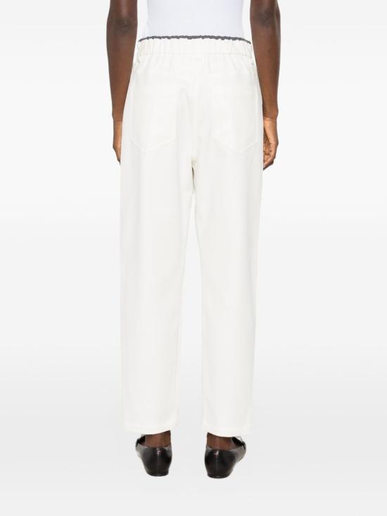 26FW 브루넬로 쿠치넬리 스트레이트 팬츠 MA126P9330 C1542 WHITE - BRUNELLO CUCINELLI