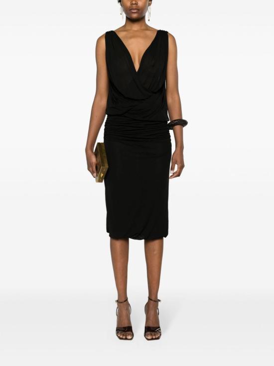  생로랑 점프수트 779418Y096Q1000 BLACK - SAINT LAURENT