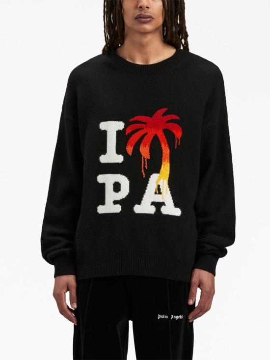  팜앤젤스 탑 PMHE054F23KNI0061025 BLACK - PALM ANGELS