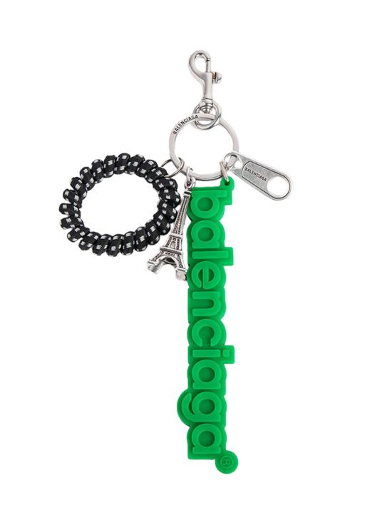 26FW 발렌시아가 로고 참 키체인 A007PB 2ACU6 3335 GREEN