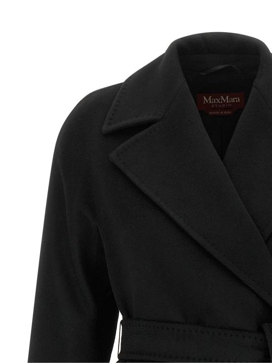 26FW 막스마라 스튜디오 트렌치 코트 2626016172600013 Black - MAX MARA STUDIO