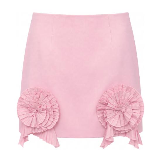 26FW 블루마린 숏 스커트 RF6050T8864 62126 AZALEA PINK - BLUMARINE