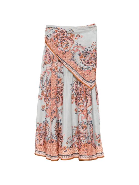 26FW 짐머만 미디 스커트 8066SSS261 BLUPF BLUE PAISLEY FLORAL - ZIMMERMANN