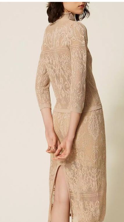 26FW 트윈셋 미디 스커트 262TF3032 S2240614066 NOUGAT - TWINSET