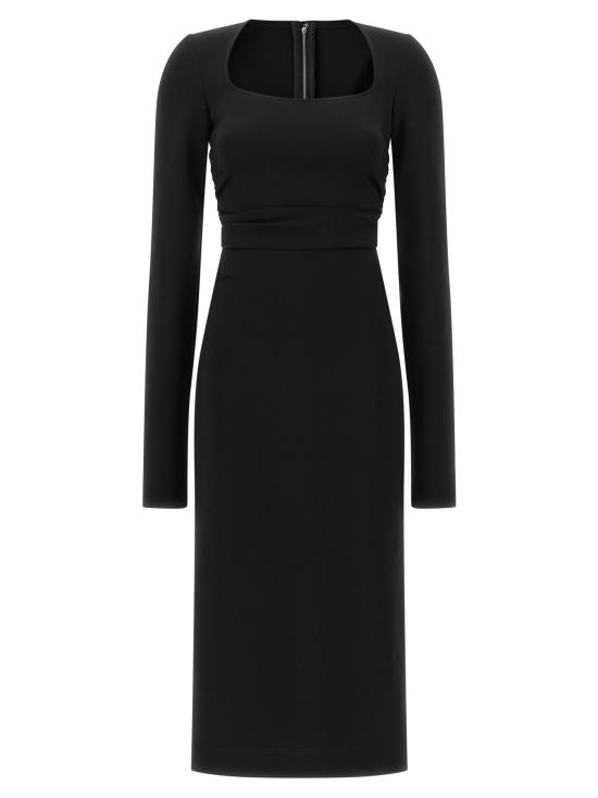 26FW 돌체앤가바나 미디 원피스 F631XTFUGKFN0000 Black
