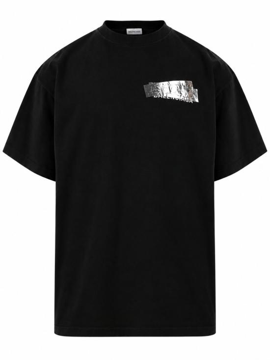26FW 발렌시아가 반팔 티셔츠 850345 TVVE21000 BLACK