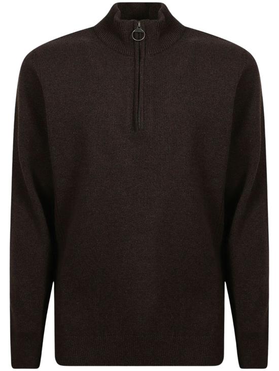 26FW 바버 집업 니트 MKN0837 BR17 BROWN