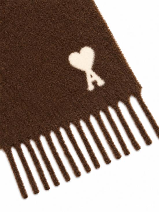 26FW 아미 알파카 아미 드 꾀흐 스카프 USF673 AW00042221 BROWN - AMI