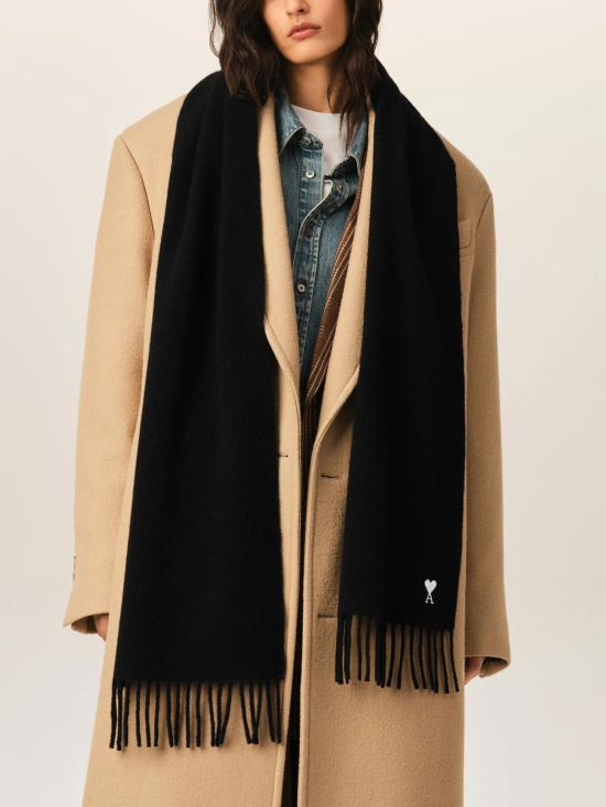 26FW 아미 머플러/스카프 USF677 AW0047001 BLACK - AMI