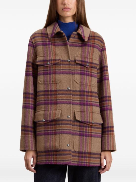 26FW 울리치 코트 CFWWOS2037FRUT5417 7451 BISON CHECK - WOOLRICH
