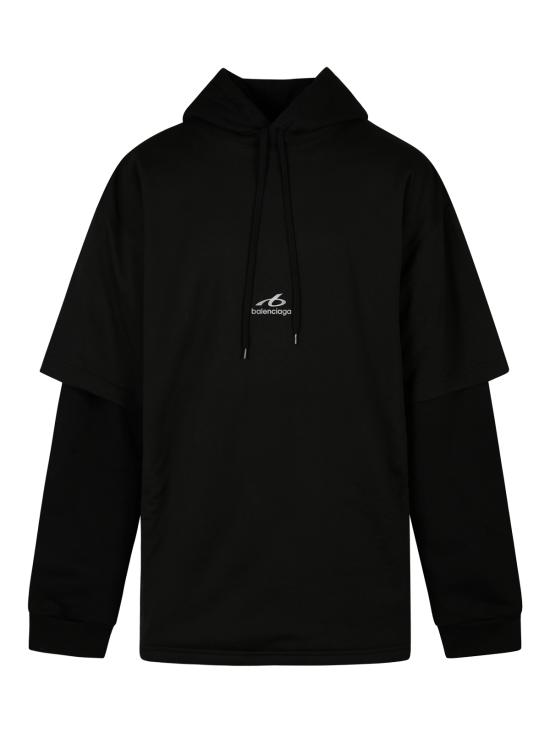 26FW 발렌시아가 긴팔 티셔츠 A008NW TVVD21000 BLACK