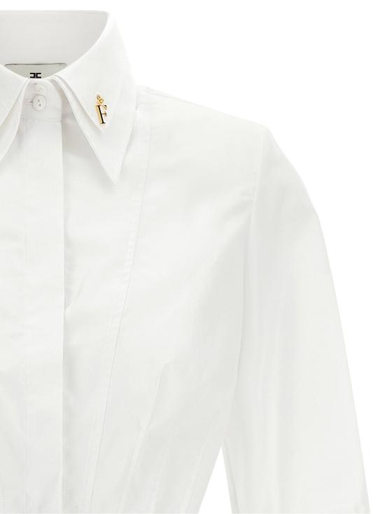 26FW 엘리자베타프랜치 블라우스/셔츠 이중 칼라 셔츠, 셔츠 및 블라우스 세트 (흰색) - ELISABETTA FRANCHI