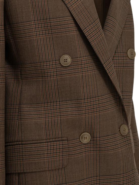 26FW 막스마라 아우터 더블 브레스트 울 블레이저 재킷 및 코트 (브라운) - MAX MARA