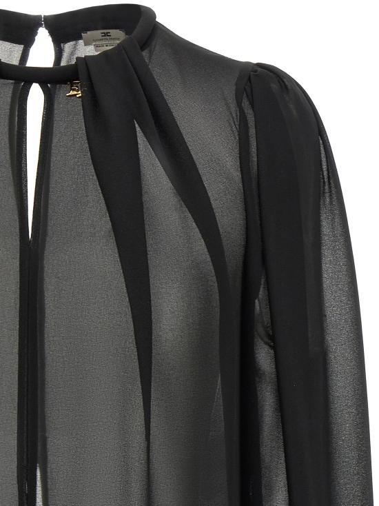 26FW 엘리자베타프랜치 블라우스/셔츠 조젯 재킷, 셔츠, 블라우스 세트 (블랙) - ELISABETTA FRANCHI