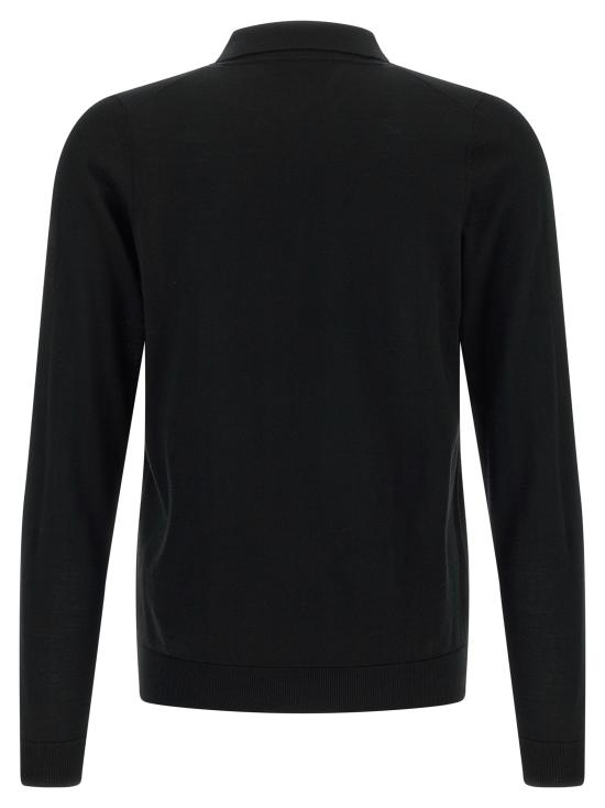 26FW LARMERI STUDIO 폴로 티셔츠 메리노 울 셔츠 폴로 블랙 - OTHER BRANDS