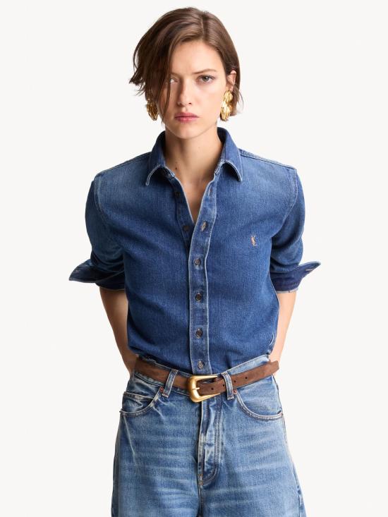 26FW 생로랑 셔츠 873984Y20PA 5113 BLU - SAINT LAURENT
