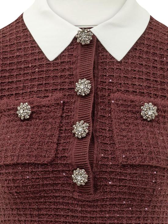 26FW 셀프 포트레이트 원피스 SC26091M BU BURGUNDY - SELF PORTRAIT