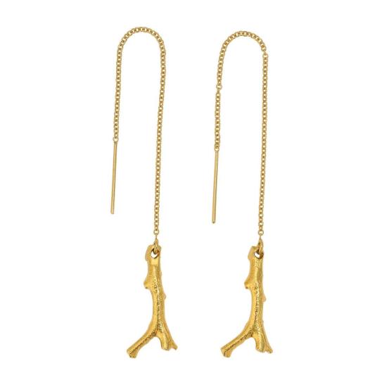  Isadore Lee 이어링 이사도르 리 소프트 코랄 18K 골드 베르메일 스레더 - OTHER BRANDS