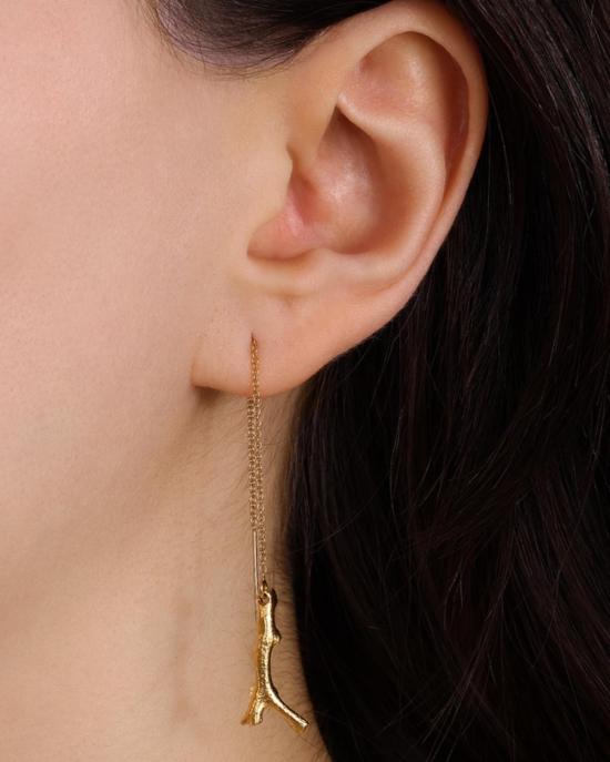  Isadore Lee 이어링 이사도르 리 소프트 코랄 18K 골드 베르메일 스레더 - OTHER BRANDS