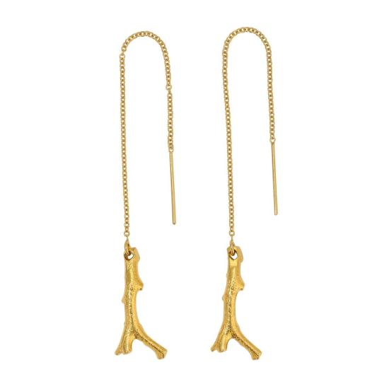  Isadore Lee 이어링 이사도르 리 소프트 코랄 18K 골드 베르메일 스레더 - OTHER BRANDS