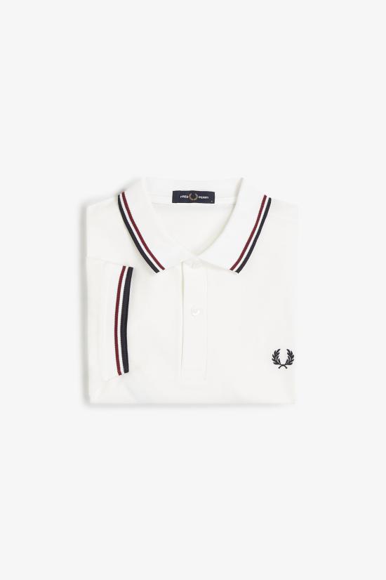 26FW 프레드페리 폴로 티셔츠 M3600 T60 SNWHT BRED NVY - FRED PERRY