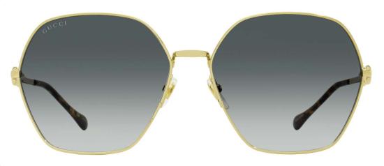  구찌 안경 호스빗 지오메트릭 GG1335 S001 62mm 메탈/플라스틱(아세테이트) 선글라스 골드 - GUCCI