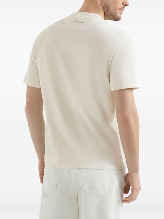 26FW 브루넬로 쿠치넬리 반팔 티셔츠 M0B138518 C2832 WHITE - BRUNELLO CUCINELLI