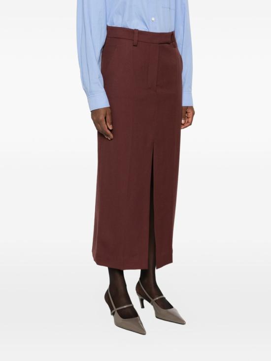 26FW 브루넬로 쿠치넬리 미디 스커트 MP553G4074 C9813 BORDEAUX - BRUNELLO CUCINELLI