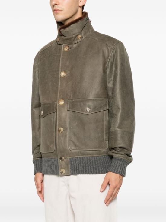 26FW 브루넬로 쿠치넬리 가죽 자켓 MPMWT1952 CMD40 BROWN - BRUNELLO CUCINELLI