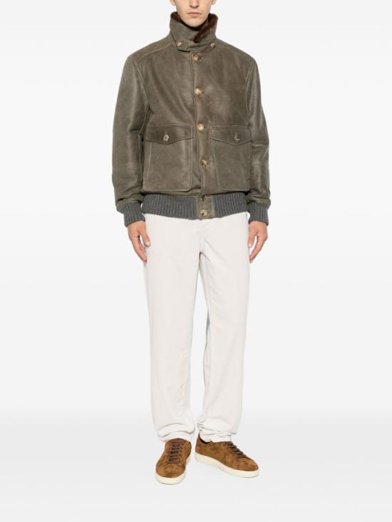 26FW 브루넬로 쿠치넬리 가죽 자켓 MPMWT1952 CMD40 BROWN - BRUNELLO CUCINELLI