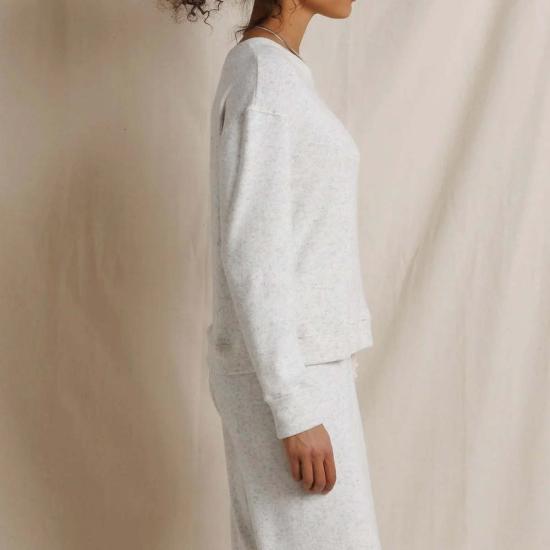  퍼펙트 화이트 티 스웨터 브린리 브러시드 코튼 스웨트셔츠 - PERFECT WHITE TEE