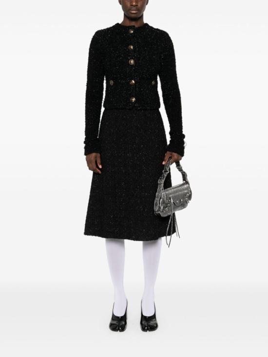  발렌시아가 트위드 크롭 가디건 793604T33281000 P25 BLACK - BALENCIAGA