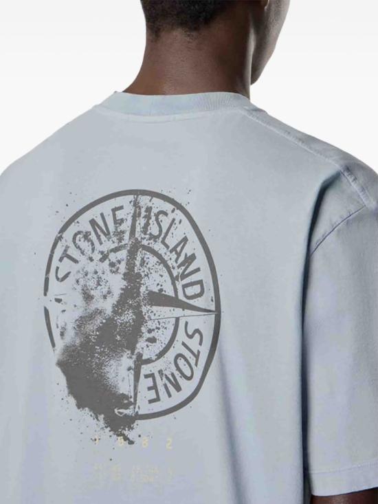26FW 스톤 아일랜드 그래픽 프린트 오가닉 코튼 반팔 티셔츠 L2S152100001 S0534V0049 GREY - STONE ISLAND