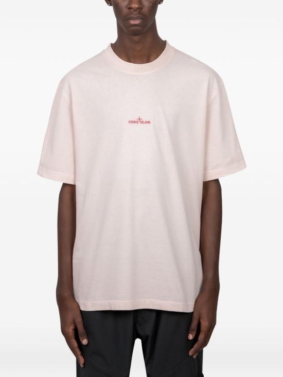 26FW 스톤 아일랜드 그래픽 프린트 오가닉 코튼 반팔 티셔츠 L2S152100001 S0534V0082 PINK