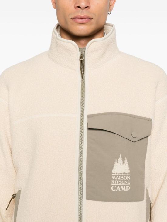  메종키츠네 캐주얼 플리스 자켓 PM02136WM2031P700 AI25 CREAM - MAISON KITSUNE