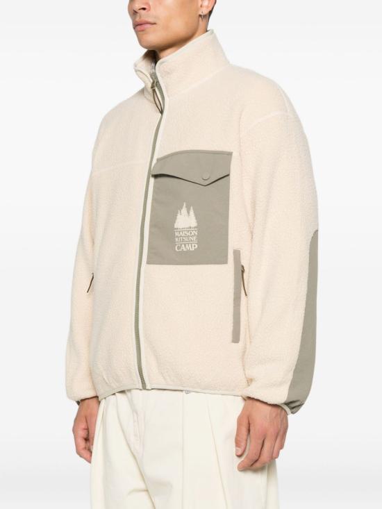  메종키츠네 캐주얼 플리스 자켓 PM02136WM2031P700 AI25 CREAM - MAISON KITSUNE