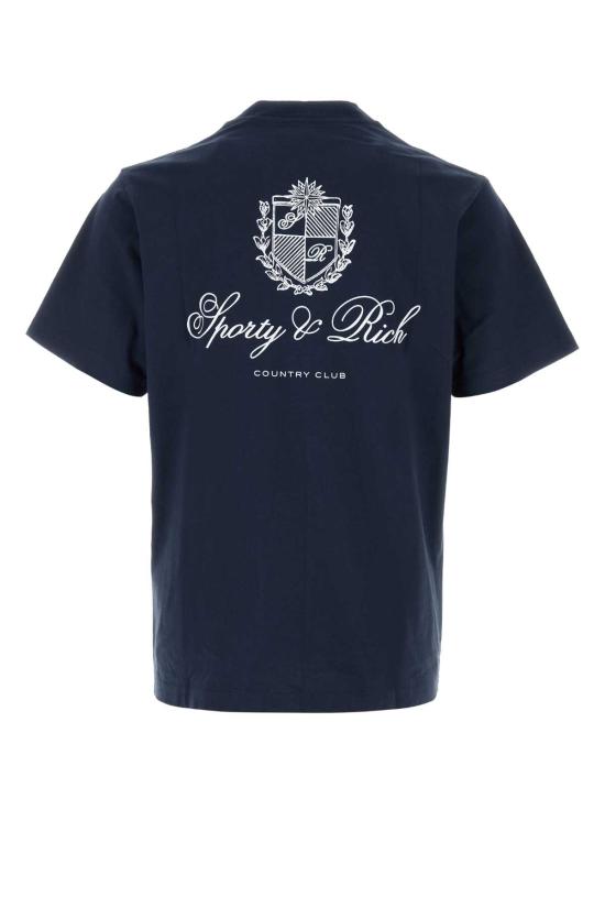 26FW 스포티앤리치 반팔 티셔츠 TO11985274BL106 3902 DARKNAVY - SPORTY & RICH