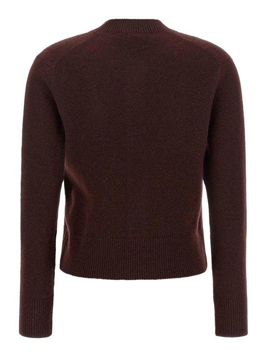 26FW 메종키츠네 베이비 폭스 램스울 피티드 가디건 PW00506KT10060553 BROWN - MAISON KITSUNE