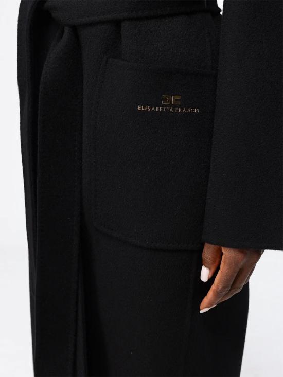 26FW 엘리자베타프랜치 코트 CP01D66E2 110 Black - ELISABETTA FRANCHI