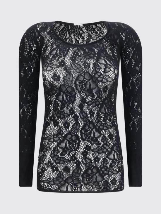 26FW 월포드 탑 53411 7005 Black - WOLFORD