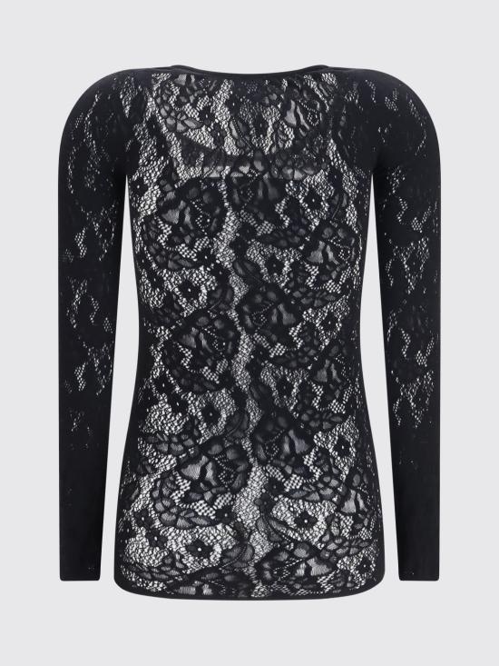 26FW 월포드 탑 53411 7005 Black - WOLFORD