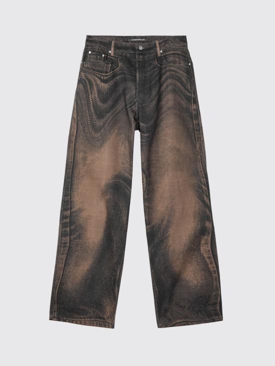 26FW 캠퍼 데님 팬츠 AU00106 002 DISTORTED PRINT LOOSE JEANS 0 Multicolor - CAMPER