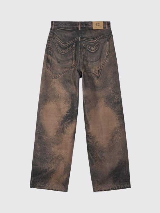 26FW 캠퍼 데님 팬츠 AU00106 002 DISTORTED PRINT LOOSE JEANS 0 Multicolor - CAMPER