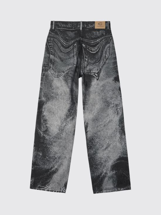 26FW 캠퍼 데님 팬츠 AU00106 001 DISTORTED PRINT LOOSE JEANS 0 Multicolor - CAMPER