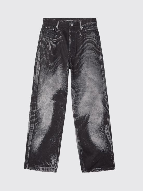 26FW 캠퍼 데님 팬츠 AU00106 001 DISTORTED PRINT LOOSE JEANS 0 Multicolor - CAMPER