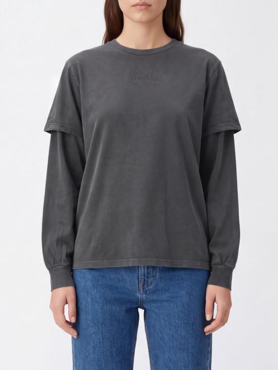 26FW 가니 반팔 티셔츠 A1050266 252 Charcoal